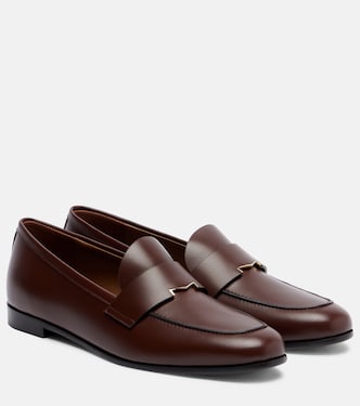 Embellished leather penny loafers | Max Mara