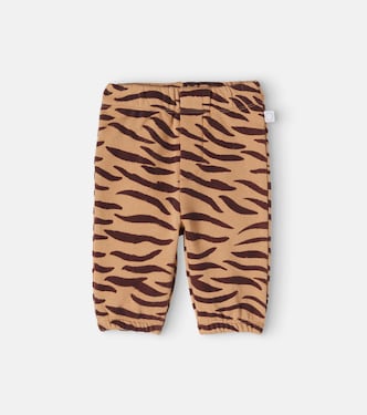 Baby tiger-print cotton fleece pants | Stella McCartney Kids