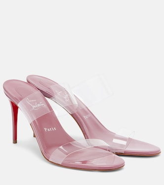 حذاء ميولز مقلم بالجلد من مادة الـ Just Nothing TPU  | Christian Louboutin