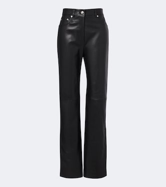 Leather and suede straight pants | Sportmax