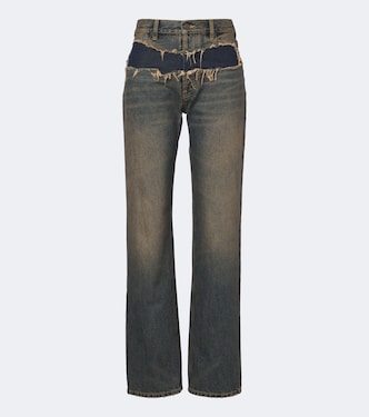 Distressed denim straight jeans | Maison Margiela