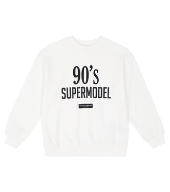 Sweat-shirt imprimé en coton | Dolce&Gabbana Kids