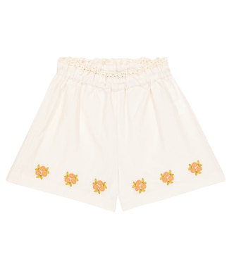 Clementine embroidered floral cotton shorts | The New Society