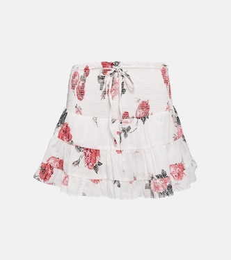 Minifalda Aldana de algodón floral | LoveShackFancy