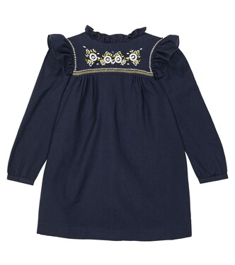 Tilia embroidered wool and cotton dress | Bonpoint