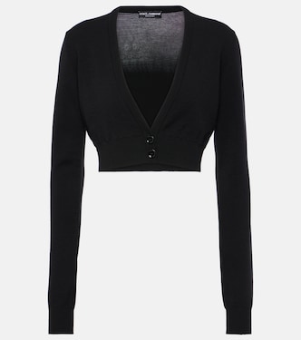 Cropped virgin wool cardigan | Dolce&Gabbana