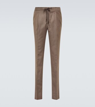 Virgin wool tapered pants | Slowear