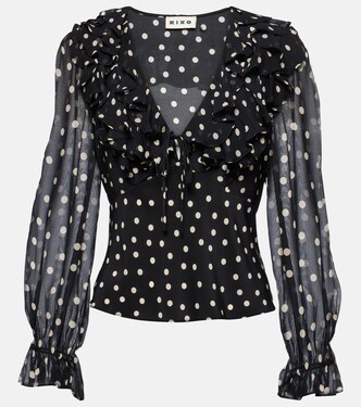 بلوزة من الحرير بكشكشة Lasca | Rixo