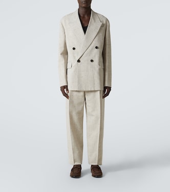 Double-breasted blazer in white - Bottega Veneta | Mytheresa