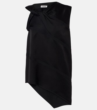 Asymmetric satin top | Jil Sander