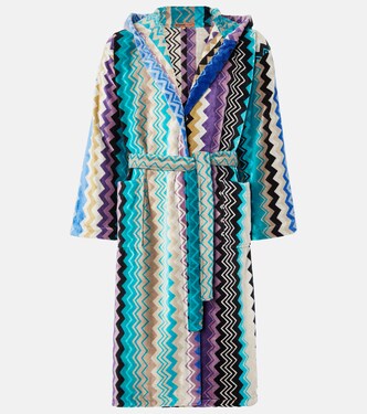 Giacomo Zigzag cotton terry bathrobe | Missoni