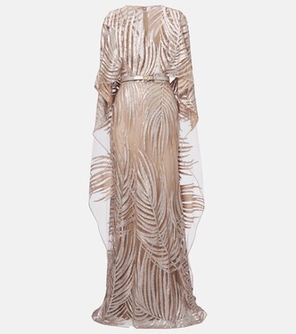 Robe mit Tüll und Pailletten | Elie Saab