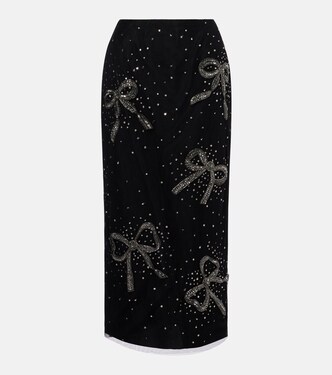 Embellished sheer midi skirt | Carolina Herrera