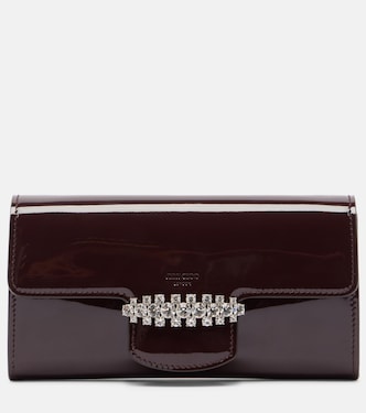 Bing patent leather wallet on chain | Jimmy Choo
