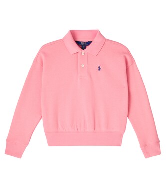 Cotton-blend fleece polo sweater | Polo Ralph Lauren Kids