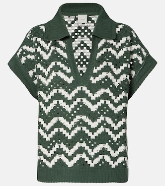 Joelle crochet cotton polo shirt | Varley
