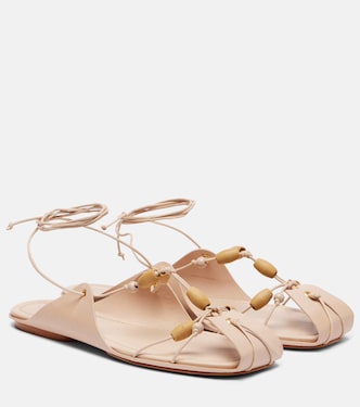 Beaded leather sandals | Farm Rio