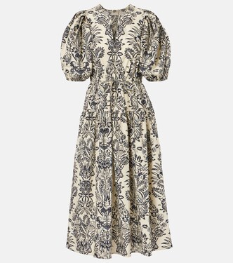Robe midi Harriet imprimée en coton | Ulla Johnson