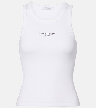 Logo ribbed-knit cotton jersey tank top | Givenchy