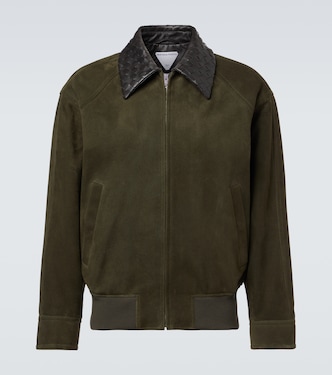 Intrecciato suede blouson jacket | Bottega Veneta