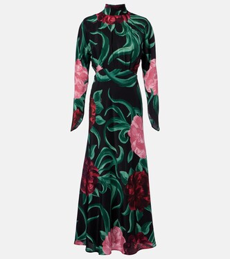 Gilda floral silk midi dress | La DoubleJ