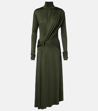 Gathered turtleneck midi dress | Victoria Beckham