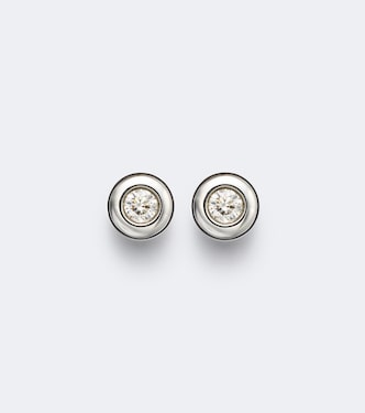 Pavé sterling silver earrings with diamonds | David Yurman