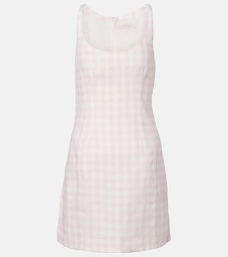 Sanne gingham linen mini dress | Faithfull