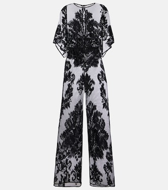 Obie floral mesh jumpsuit | Norma Kamali