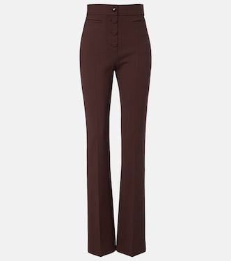 VGold wool-blend straight pants | Valentino
