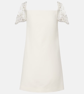 Vestido corto de Crepe Couture adornado | Valentino
