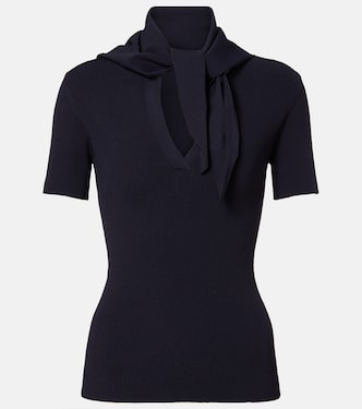 Scarf-detail knitted top | Max Mara