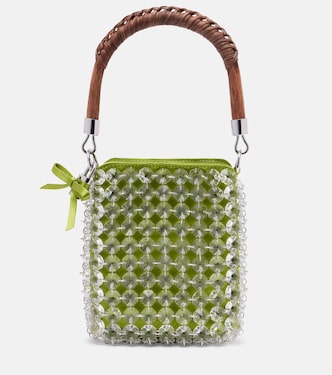 Chandelier Mini embellished top-handle bag | Self-Portrait