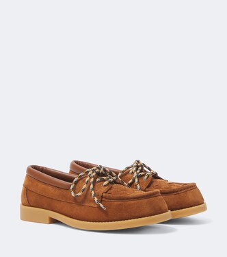 Pier suede boat shoes | Bottega Veneta