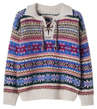 Caia Fair Isle wool-blend polo sweater | The New Society