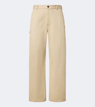 Double L cotton twill wide-leg pants | Loewe