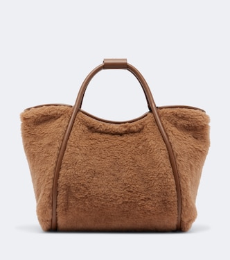 Medium leather-trimmed tote bag | Max Mara