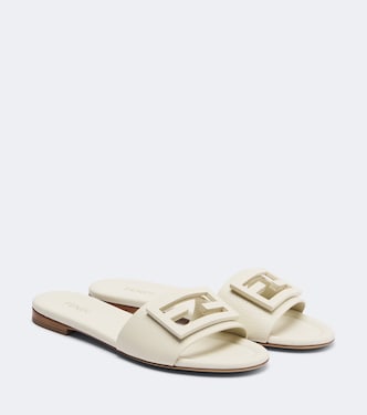 FF皮革凉拖鞋 | Fendi