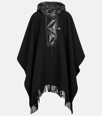 Virgin wool and nylon cape | Moncler