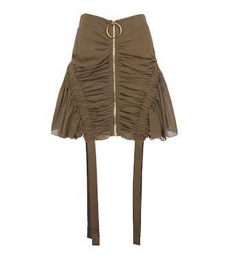 Ruched cotton-jersey miniskirt | Balmain