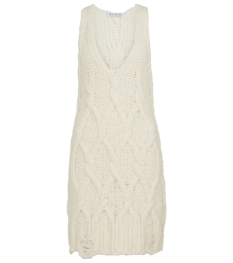Cable-knit wool-blend minidress | Acne Studios