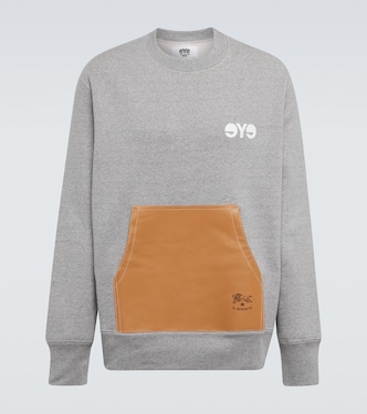 Leather-trimmed sweatshirt | Junya Watanabe