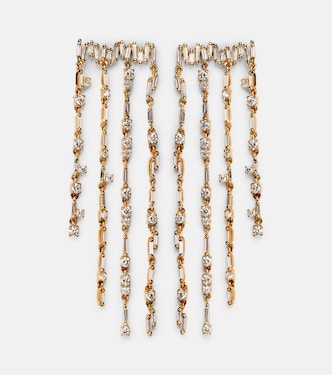 18kt gold fringe earrings with diamonds | Suzanne Kalan