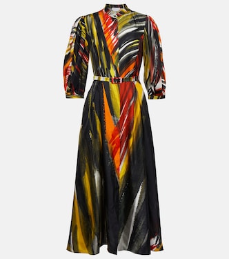 Robe longue Dexter imprimée en soie | Gabriela Hearst