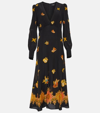 Printed silk crêpe de chine midi dress | Etro