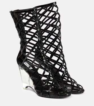 Leather wedge ankle boots | Alaïa