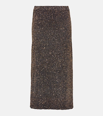 Falda larga Milos de punto metalizado | Altuzarra
