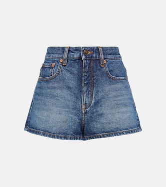 Shorts denim de tiro alto | Valentino
