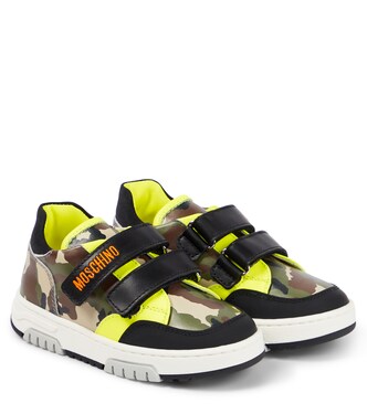 Camouflage leather sneakers | Moschino Kids