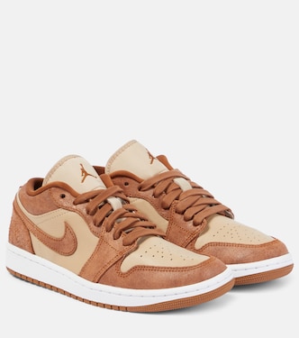 Air Jordan 1 Low suede-trimmed leather sneakers | Nike